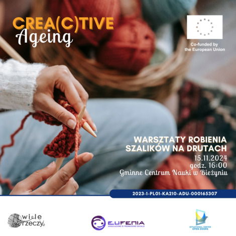 Zapraszamy seniorów na bezpłatne warsztaty robienia szalików na drutach